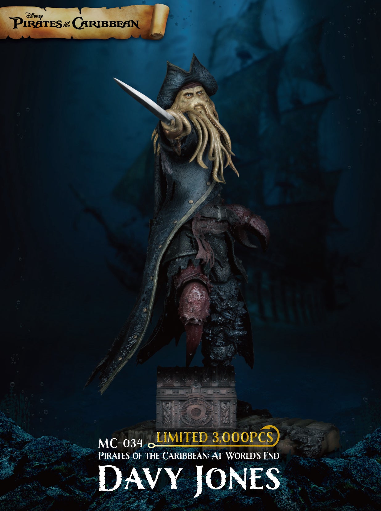 Pirates of the Caribbean Master Craft Davy Jones Table Top Statue