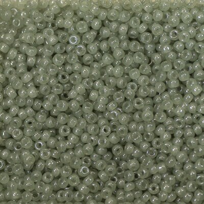 Miyuki 11 Round Seed Bead, 11-2375, Dark Sea Green Alabaster Luster, 13 grams