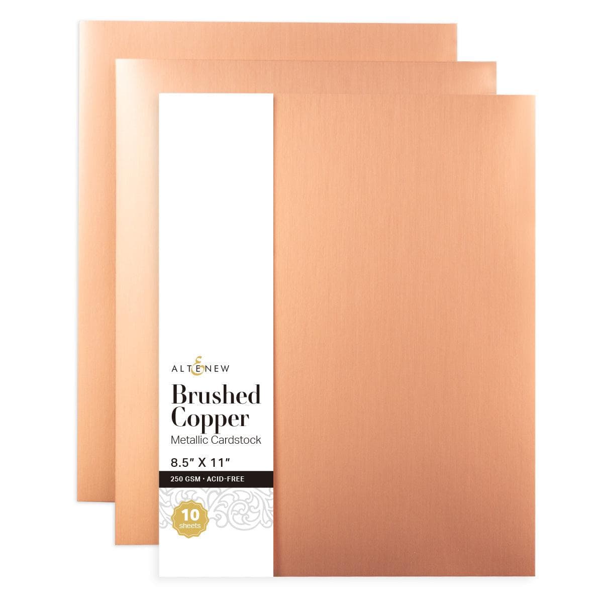 Brushed Copper Metallic Cardstock (10 sheets/set)