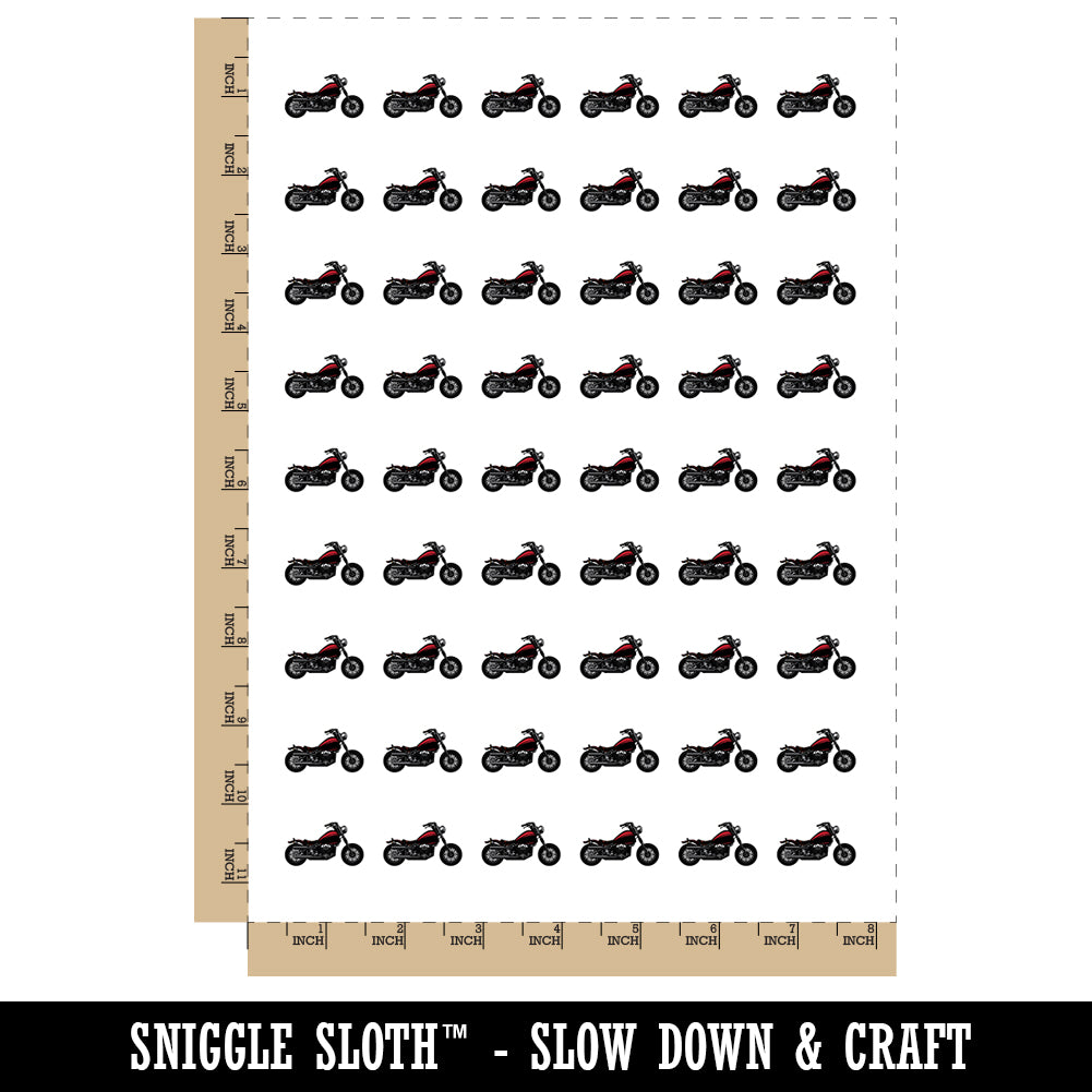 Motorcycle Motorbike Biker Vehicle Wheels Hog Temporary Tattoo Water Resistant Fake Body Art Set Collection (1 Sheet)