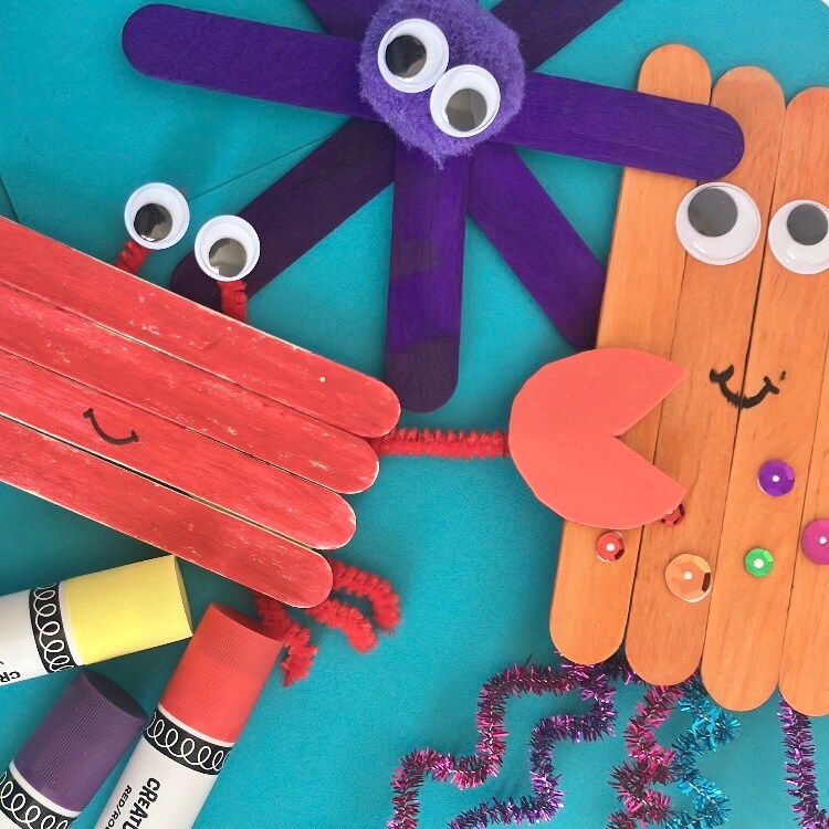 Kids Club: Craft Stick Ocean Animals