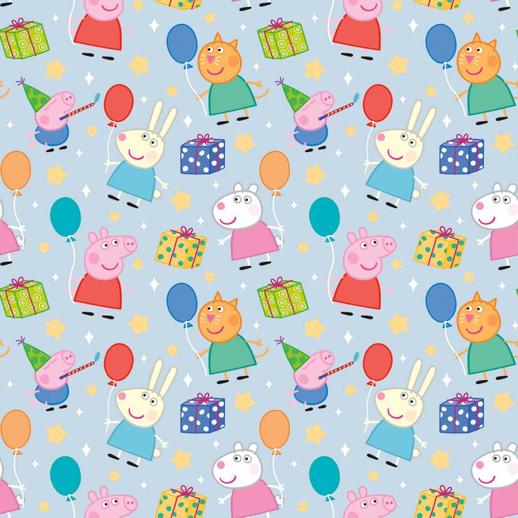 Peppa Pig Gift Wrap, 30in x 5ft, 1ct
