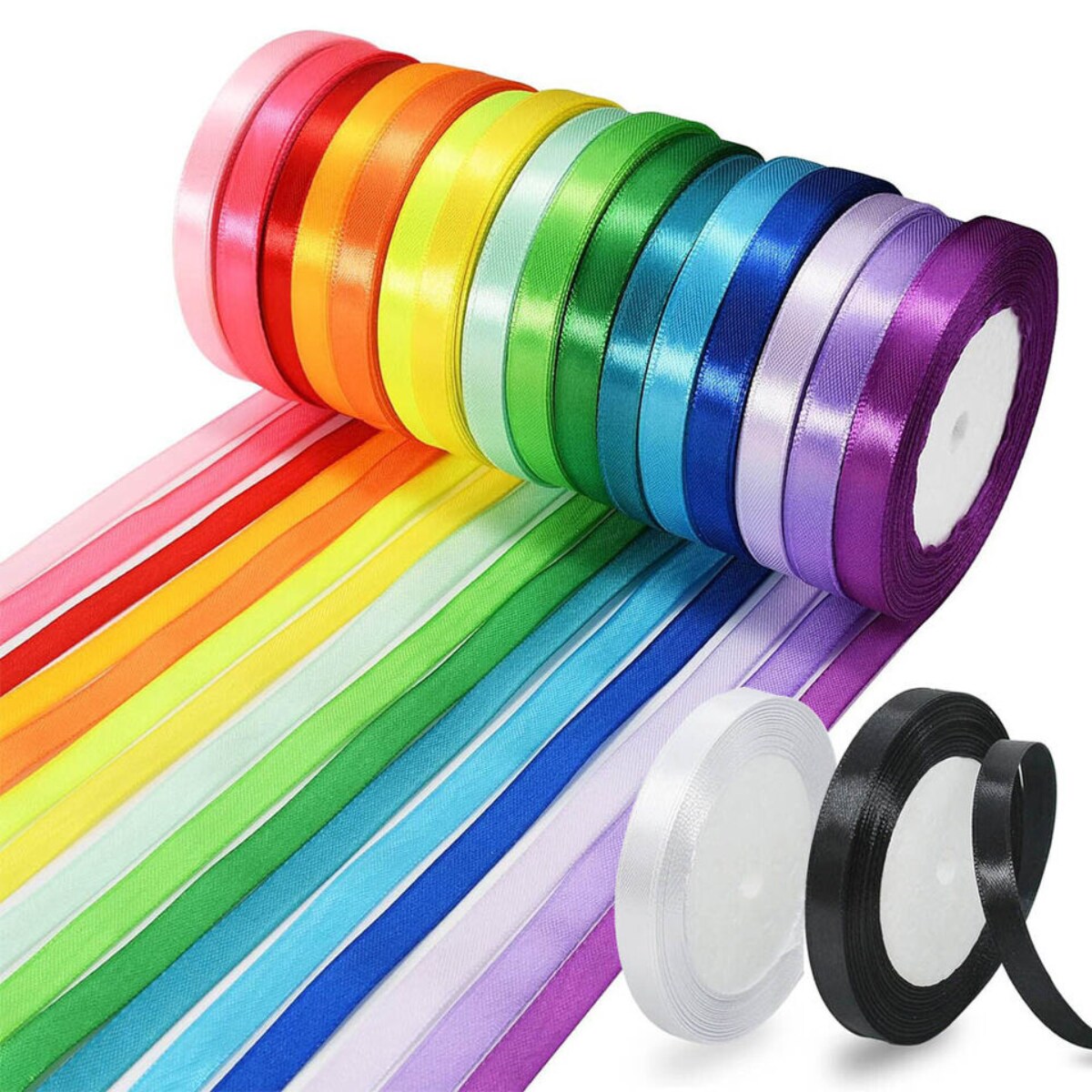25 yards Decorative Satin Ribbon with 20 Rolls