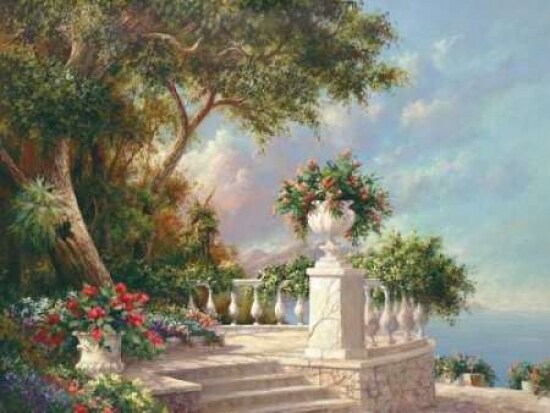 Balcony at Lake Como Poster Print by Art Fronckowiak - Item # VARPDXF347D