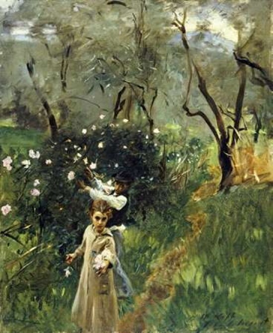 Gathering Flowers at Twilight Poster Print by John Singer Sargent - Item # VARPDX268505