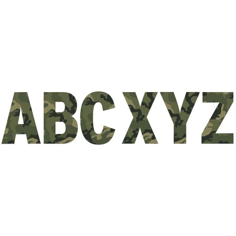 Classic Camo 7&#x22; Deco Letters, 129 Pieces