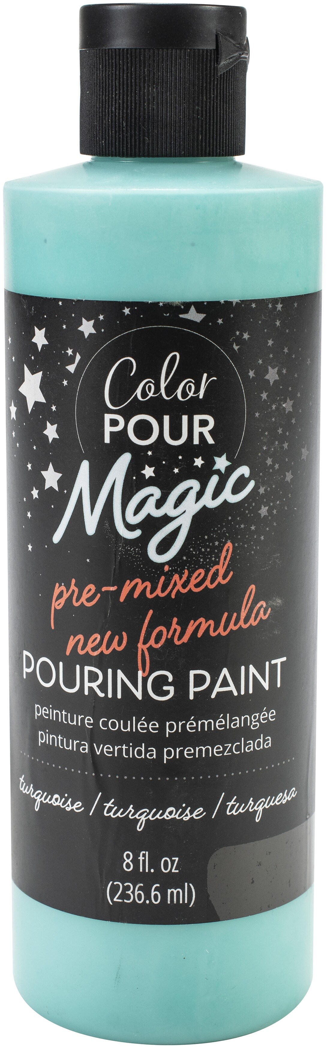American Crafts COLOR POUR - Vernice Acrilica Fluida Premiscelata 236,6 Ml - Turchese - Per Tecnica Acrylic Pouring