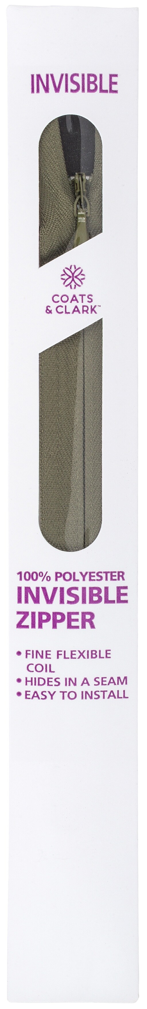 Coats Invisible Zipper 7" To 9"Olive Michaels