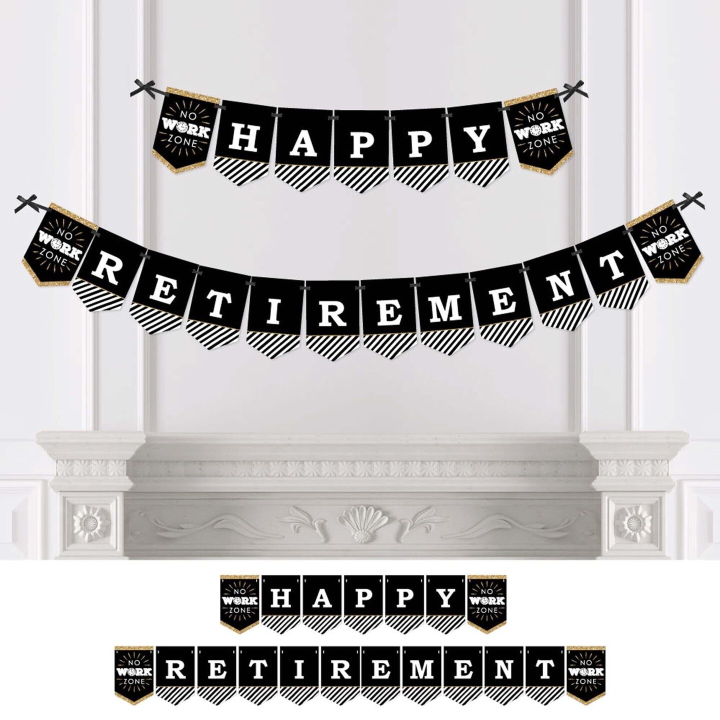 Big Dot of Happiness Happy Retirement - Retirement Party Bunting Banner - Party Decorations