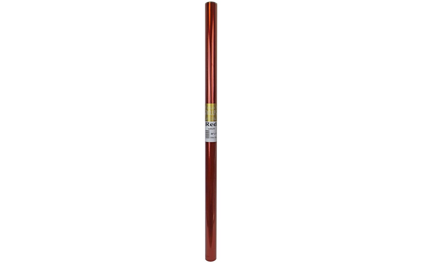 Cello Wrap 30&#x22;x5&#x27; Roll Solid Red