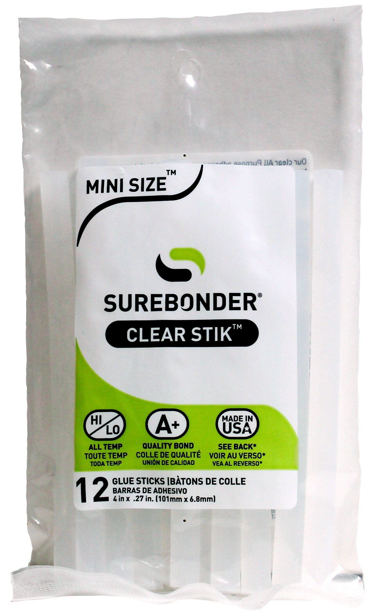 Surebonder All-Purpose Stik Mini Glue Sticks 100/Pkg-.28X4