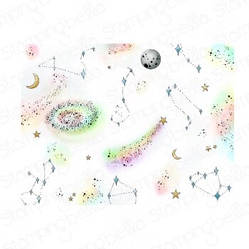 Stamping Bella Cling Stamps-Starry Sky Backdrop