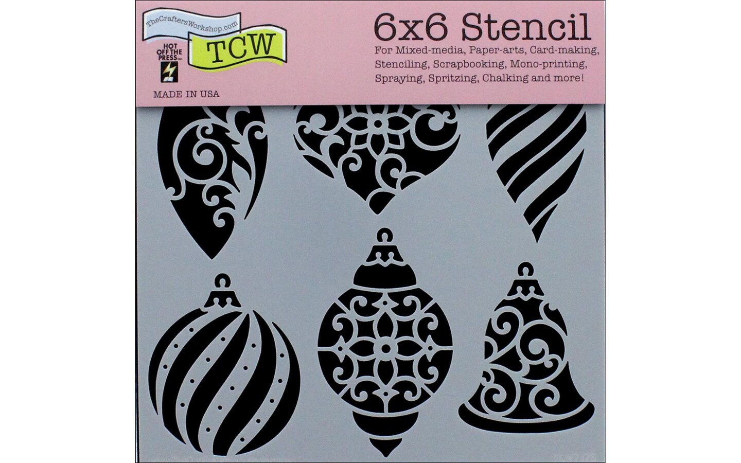 The Crafters Workshop Stencil 6x6 Ornaments Michaels