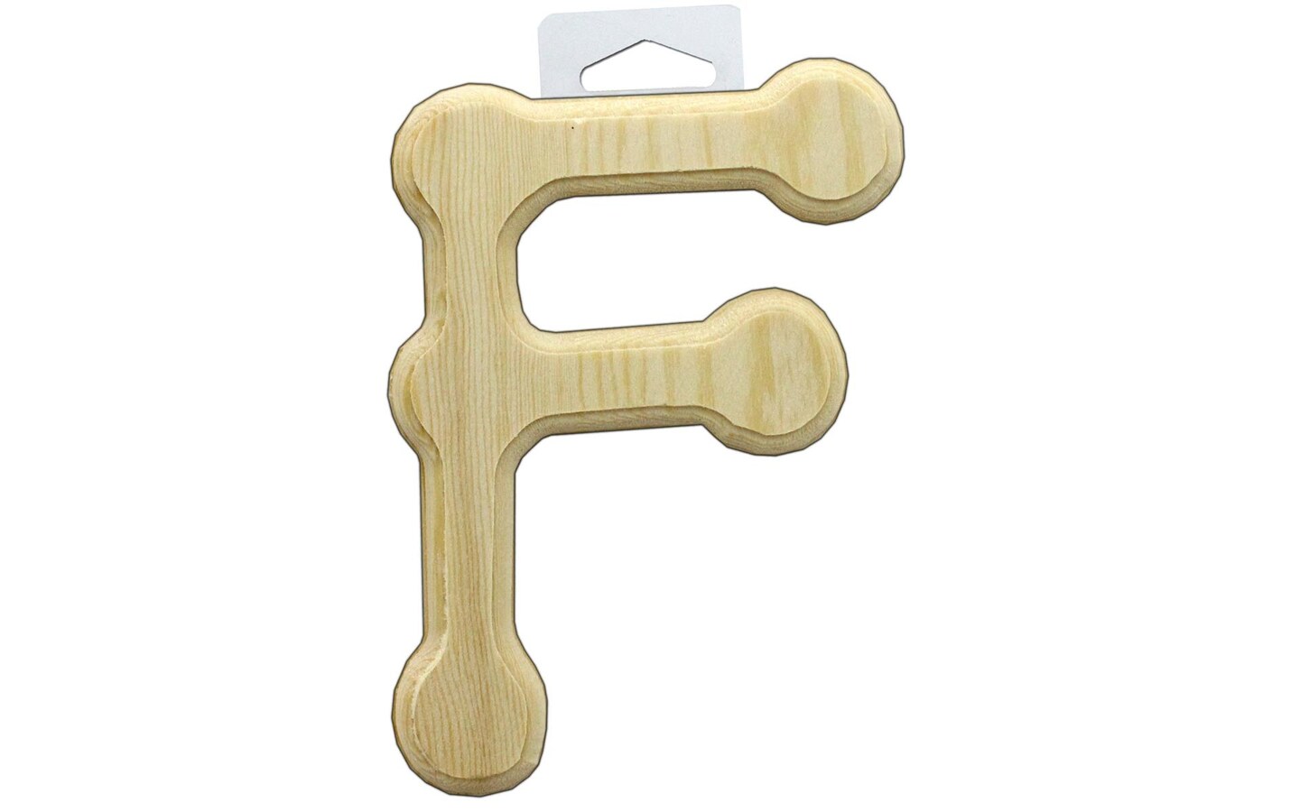 Multicraft Wood Letter Bevel Cut 6&#x22; Natural F