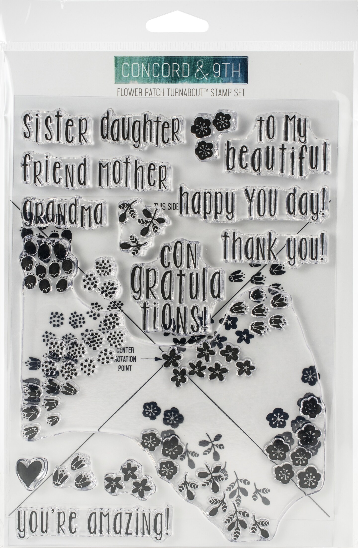 Concord &#x26; 9Th Clear Stamps 6&#x22;X8&#x22;-Flower Patch Turnabout