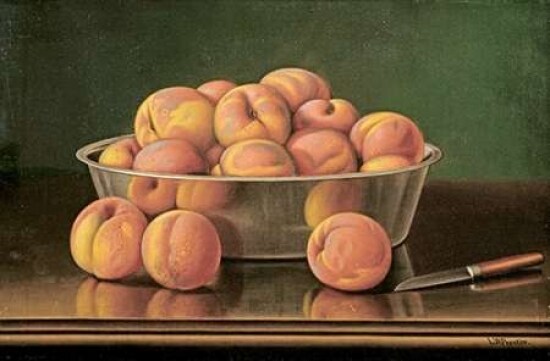 Still Life of Peaches In a Silver Bowl Poster Print by Levi Wells Prentice - Item # VARPDX268420