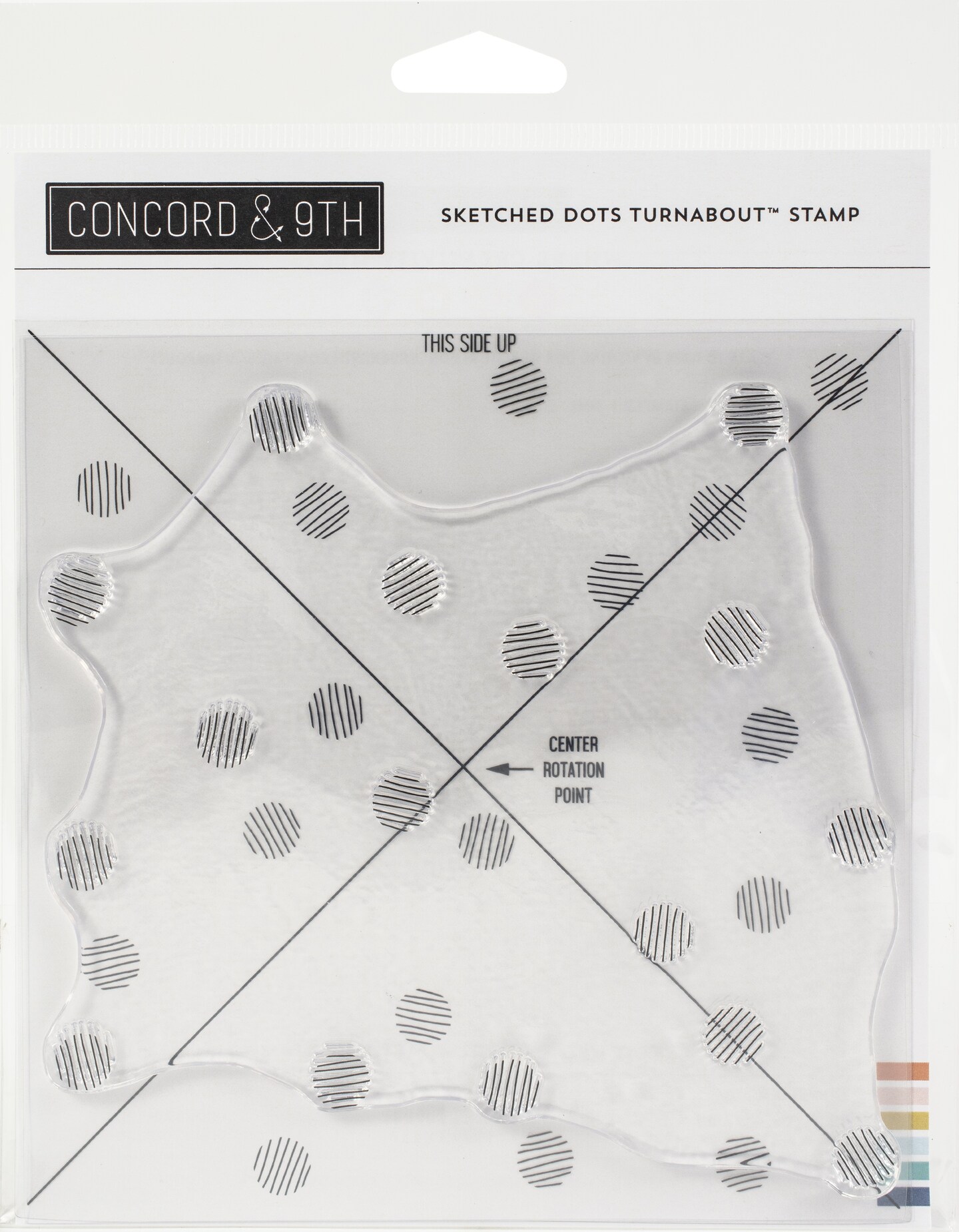 Concord &#x26; 9Th Clear Stamps 6&#x22;X6&#x22;-Sketched Dots Turnabout