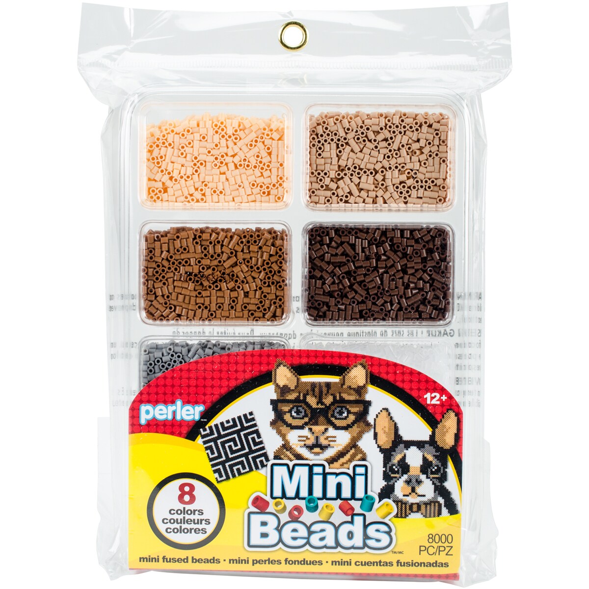 Perler Mini Beads Fused Bead Tray 8,000-pkg-warm
