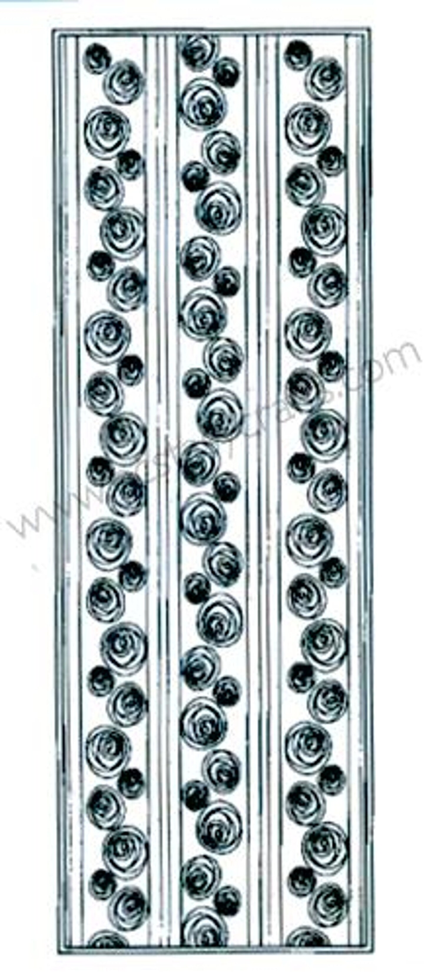 Creative Expressions John Lockwood  Stamps - Scribble Rose Striplet