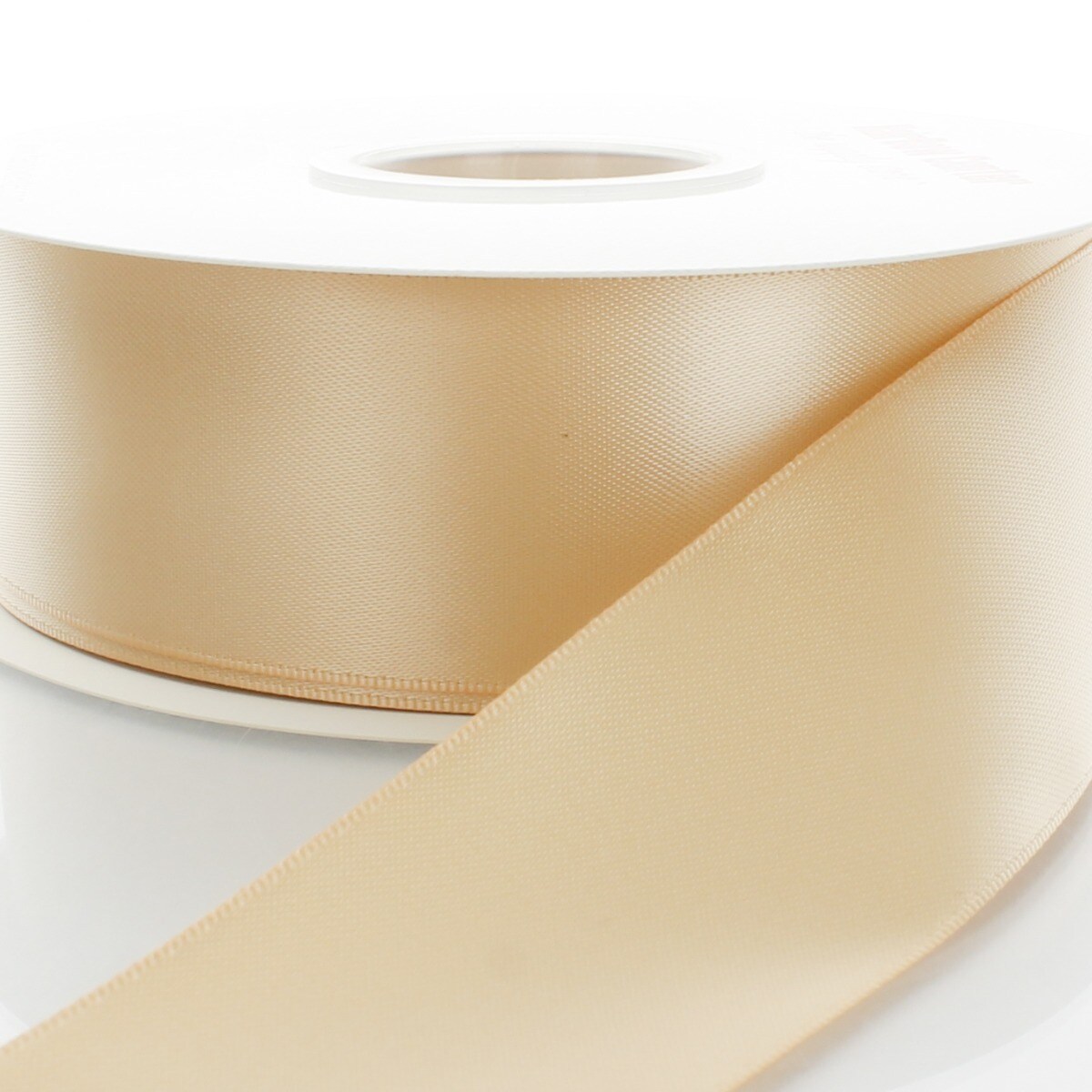 2.25&#x22; Double Faced Satin Ribbon 826 Light Gold 100yd