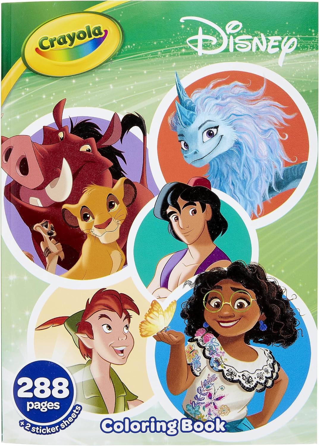 288pg Disney Animation Coloring Book with Sticker Sheets, Gift for Girls &#x26; Boys, Ages 3+