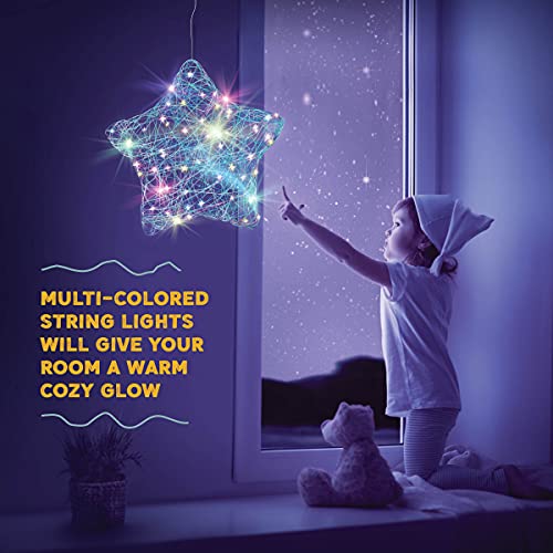 3D Light Up String Art Kit for Kids - Star Lantern Making Kit w/ 20 LEDs - Kids Easter Gifts - Crafts Set for Girls and Boys Ages 8-12 Kid - Kits for Age 8, 9, 10, 11, 12 Year Old Girl Gift