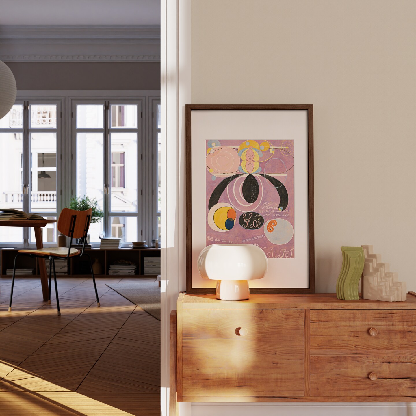 Haus and Hues Oak Wood Picture Frames Matted with Real Glass