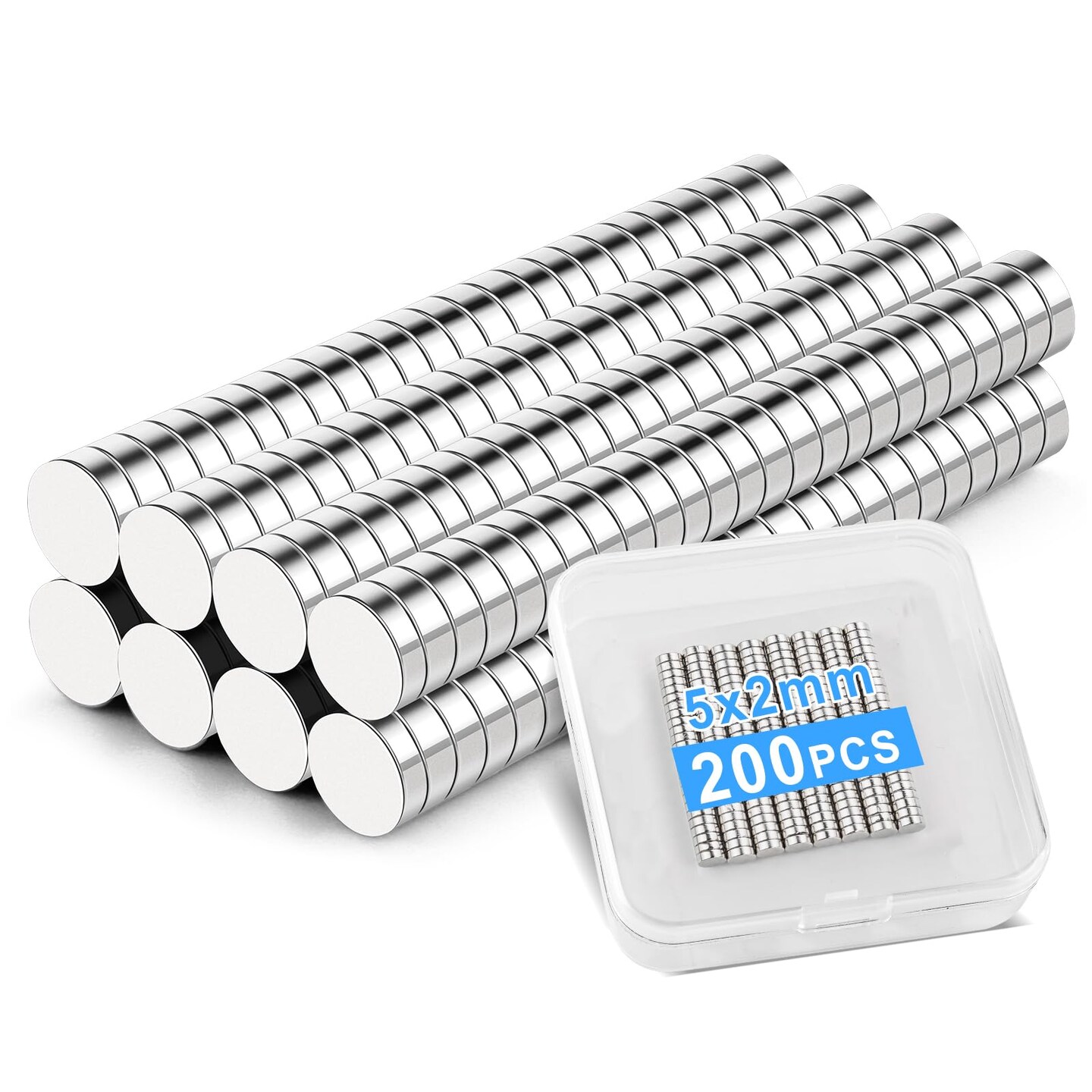 200 Pieces Small Magnets, refrigerator magnets, Rare Earth Magnets, Neodymium Disc Magnets Fridge Magnets, Miniature Mini Round Magnets for Crafts, DIY, Whiteboard, Kitchen, Office Magnets,