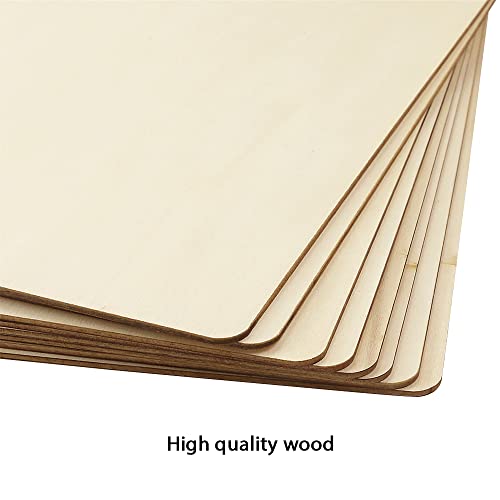 8 Pieces  12 x 12 Inch Craft Wood, Plywood Board Basswood Sheets, Perfect for DIY Projects, Drawing, Painting, Laser, Wood Burning, Wood Engraving and Laser Projects