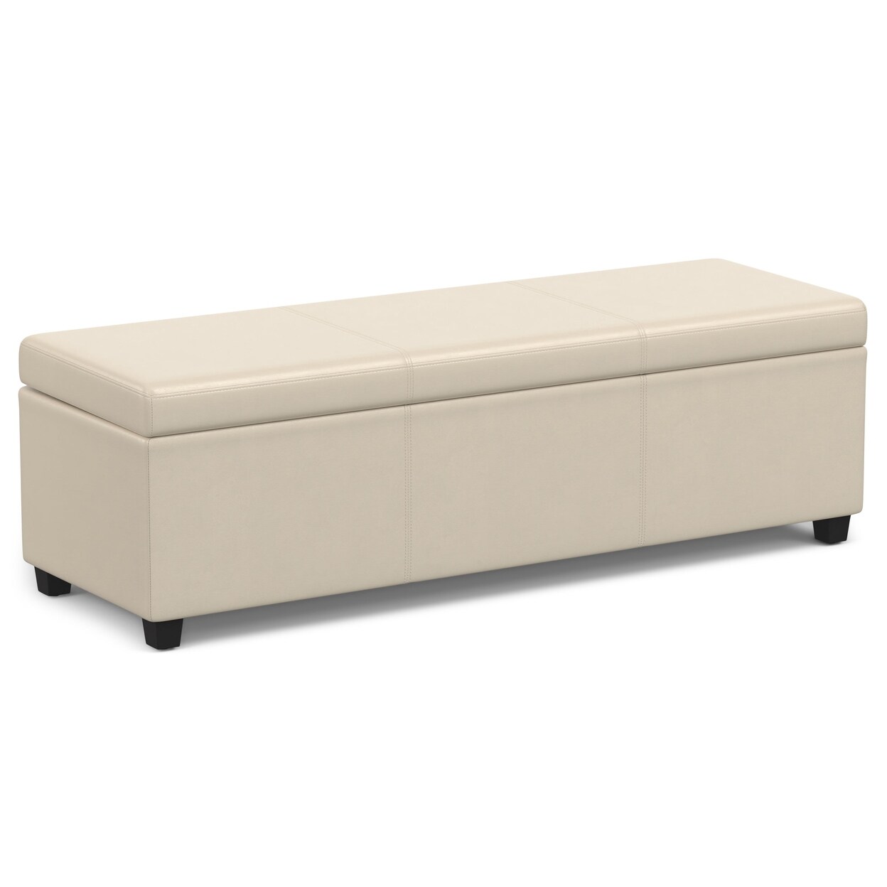 Simplihome Avalon 54"Rectangle Lift Top Extra Large Storage Ottoman Bench