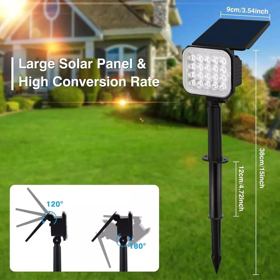 T-SUN 6Pack Solar Power Outdoor Spot Light Landscape Garden Pathway Lights