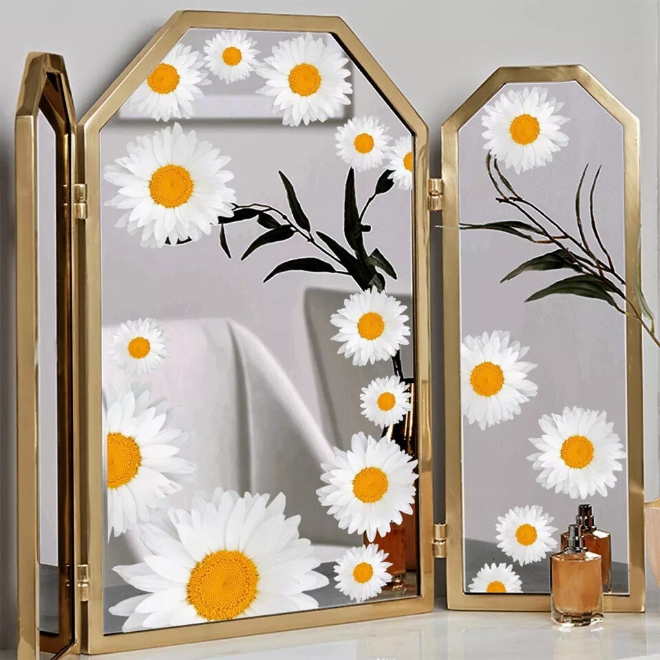 White Daisy Flower Sticker