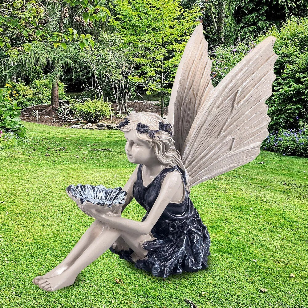 Sunflower Fairy Garden Statue Outdoor Ornament Fairy Statue Sculpture Decor