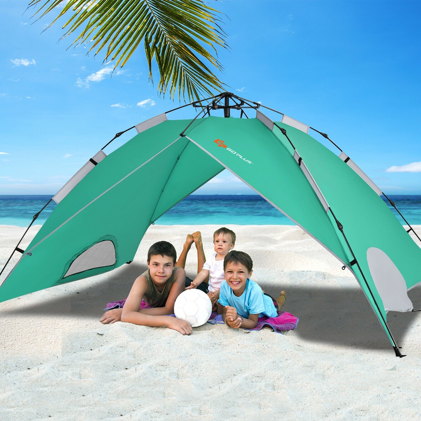 2-in-1 4 Person Instant Pop-up Waterproof Camping Tent