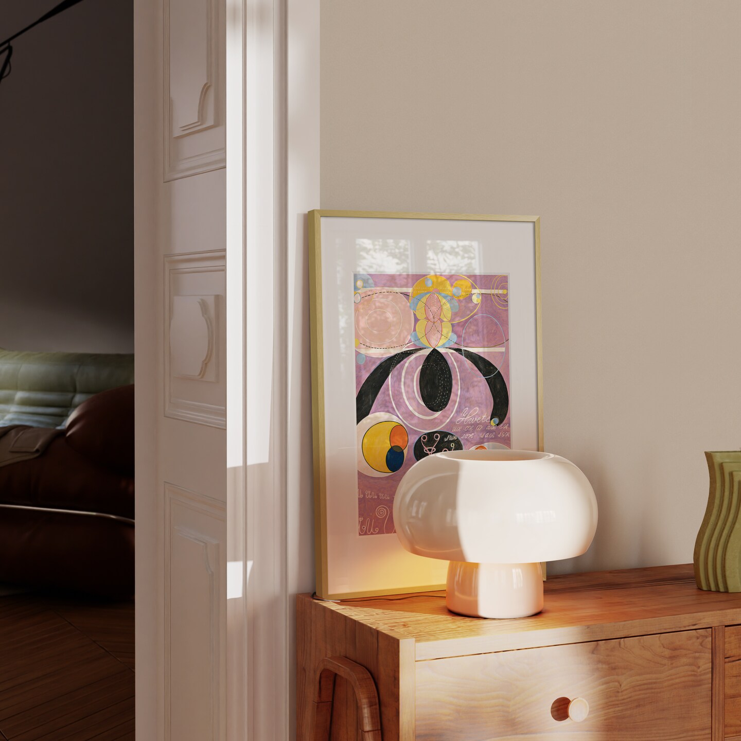 Haus and Hues Aluminum Glass and Matted Picture Frame