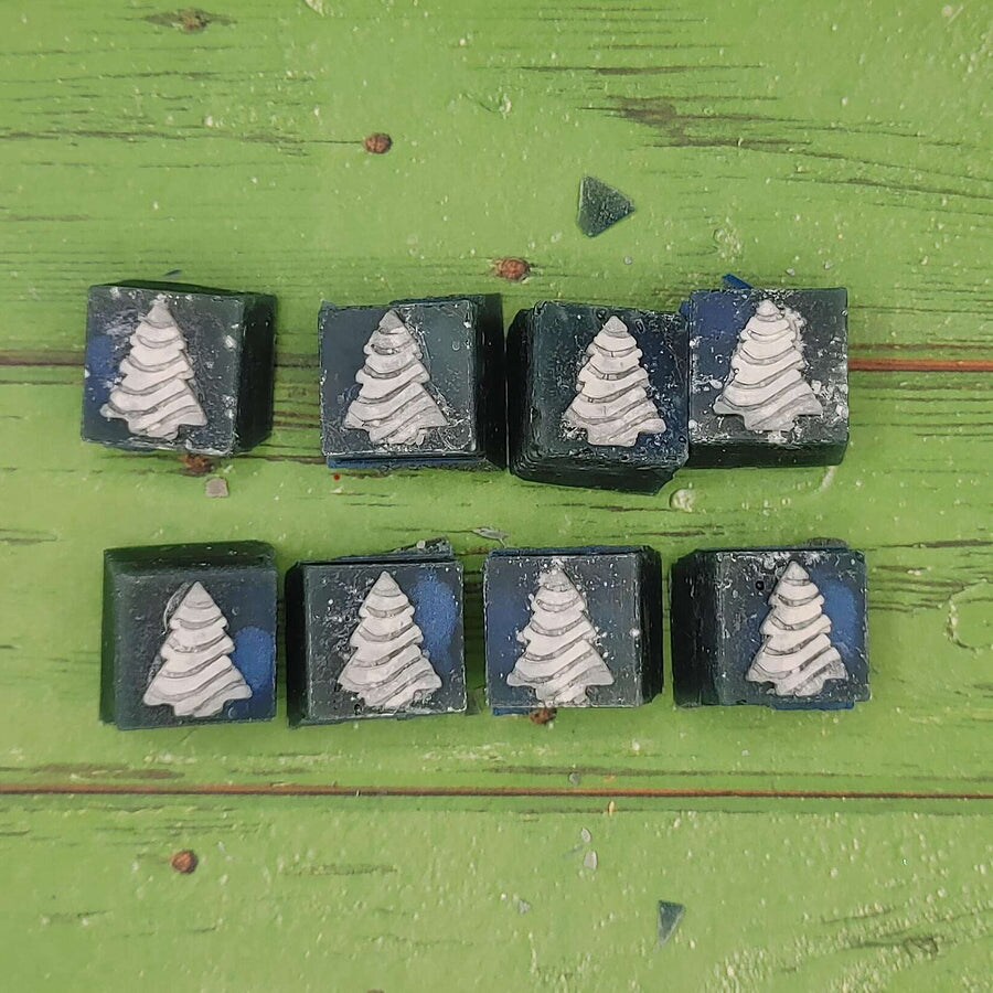 Christmas Tree Wax Melt Snap Bar Silicone Mold 