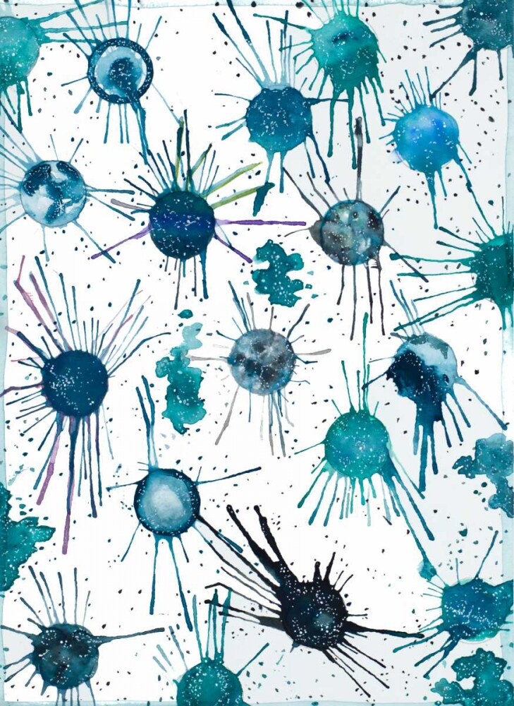 Splattered Moons Poster Print by Amaya Bucheli - Item # VARPDX12726