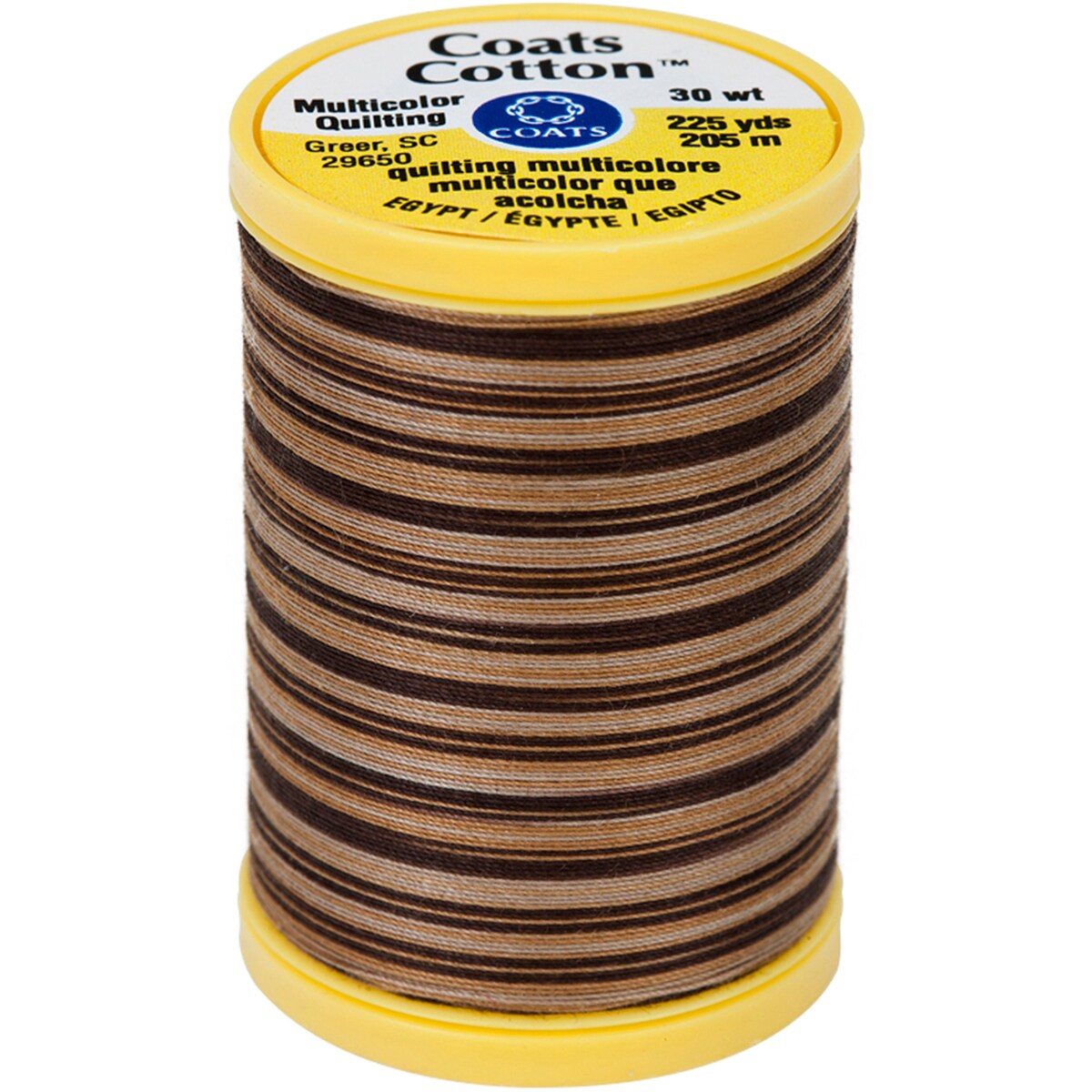 Coats Cotton Machine Quilting Thread Multicolor 225ydChocolate Swirl