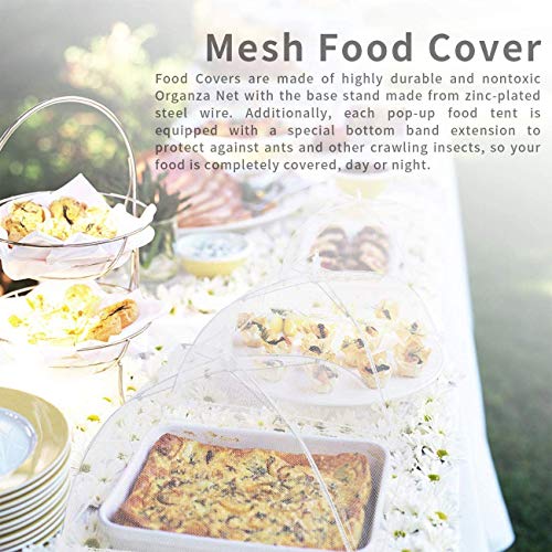 Homealexa Mesh Food Nets Fruit Cover Net 6 Pack, 17 Inch Large and Strong  Collapsible Mesh Cake Covers Net, Mesh Food Covers Umbrella for Keeping Out  Flies Bugs Mosquitos Food Cover Net