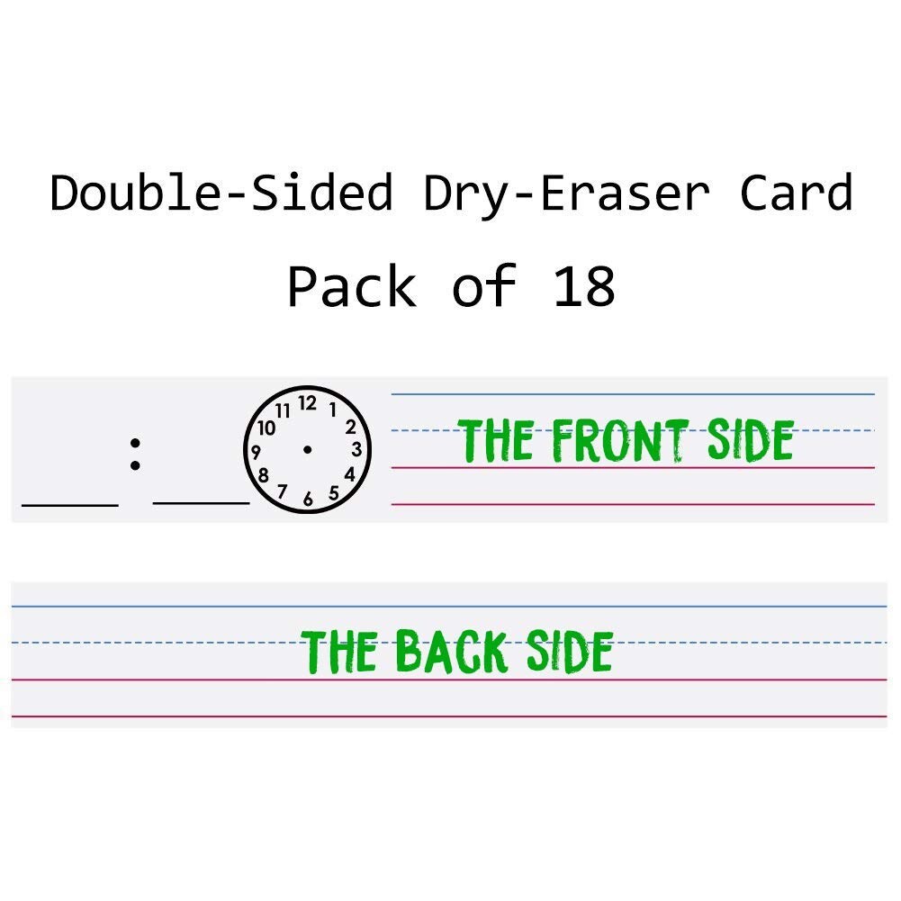 Daily Schedule Pocket Chart, 13+1 Pocket, Scheduling Pocket Chart, 18 Dry-Eraser Cards, Educational Charts for Classroom Office Home Preschool Activity (Black)