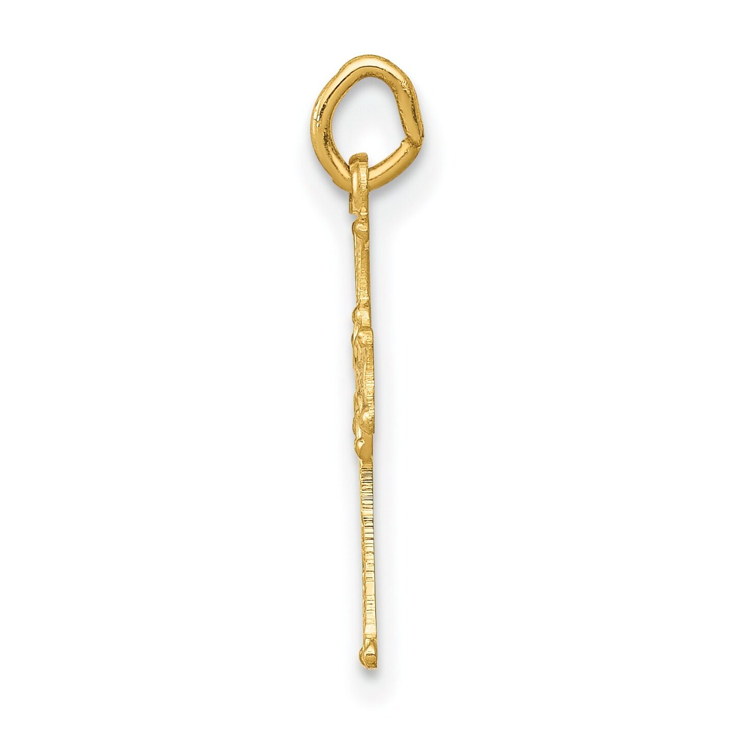 14K Yellow Gold Celtic Cross Charm Pendant Jewelry 18mm x 10mm