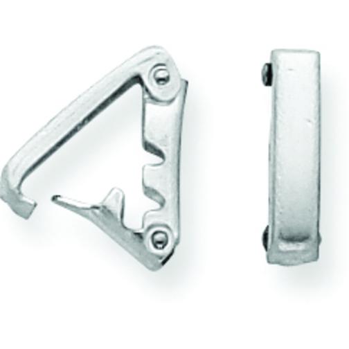 14K White Gold Fold Over Clasp 13mm
