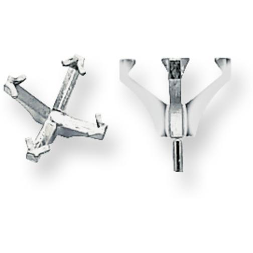 14K WG 4 Prong Princess Peg Center V-End Setting 4.5mm