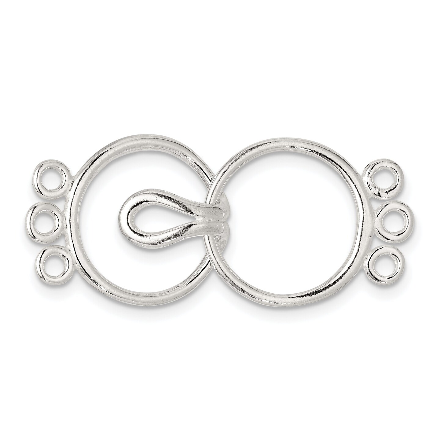 Sterling Silver 3 Strand Pearl Clasp 35.5mm