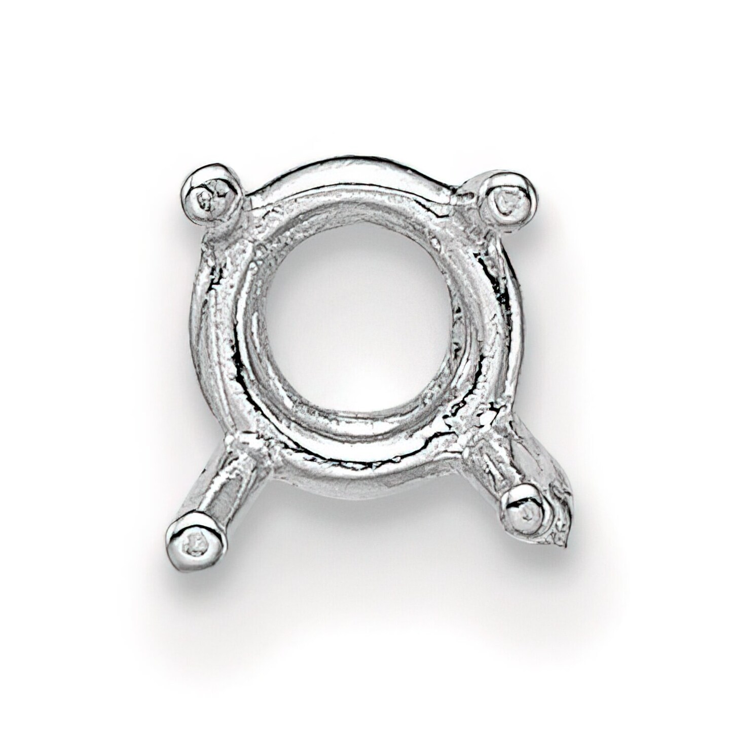 14K White Gold 4 Prong Round Basket Setting (1.70 To 8.80Mm)