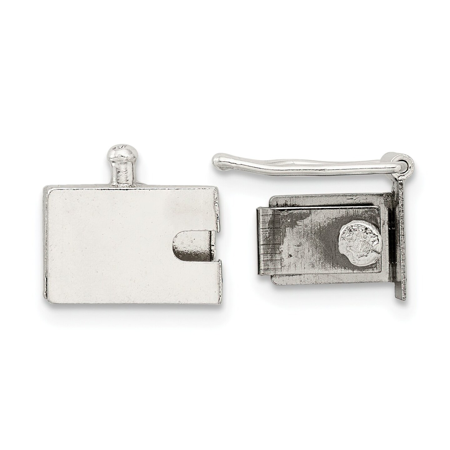 Sterling Silver Push Button Box Clasp (10.50mm to 10.40mm)