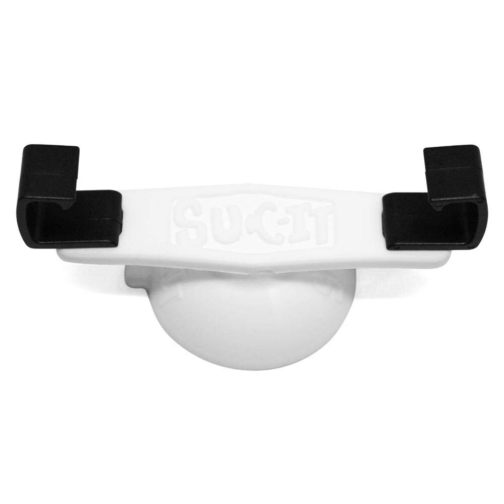 SUC-IT   Thermal Silicone Suction Cup Phone Holder Stand - Cell Phone Accessory, White with Black Clips