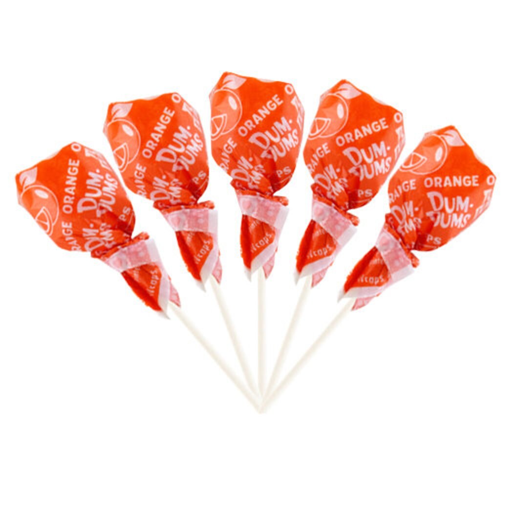 Orange Candy Orange Dum Dums Lollipops
