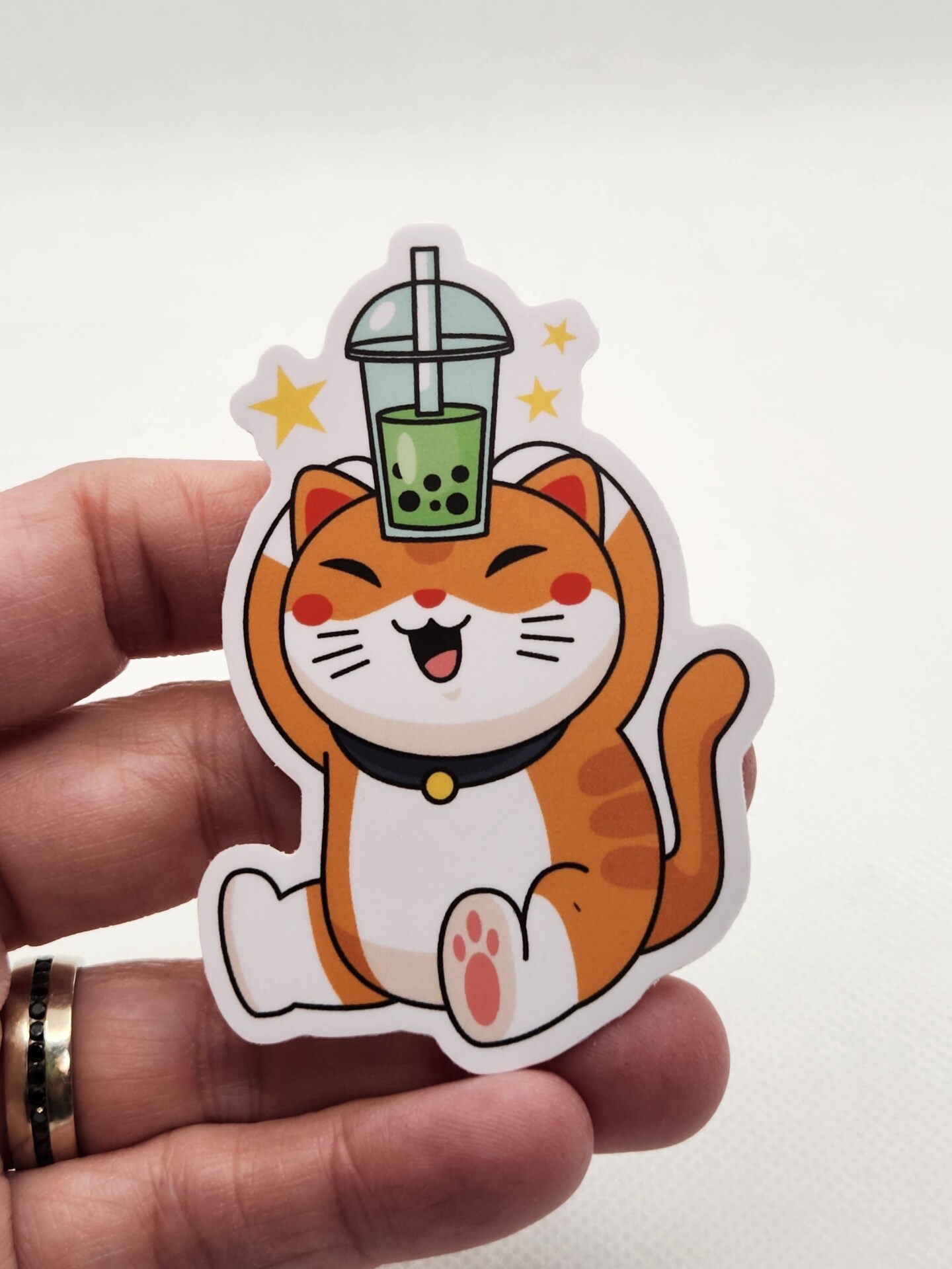 Cat Stickers Kawaii Vinyl Decal for Laptop Car Water Bottle