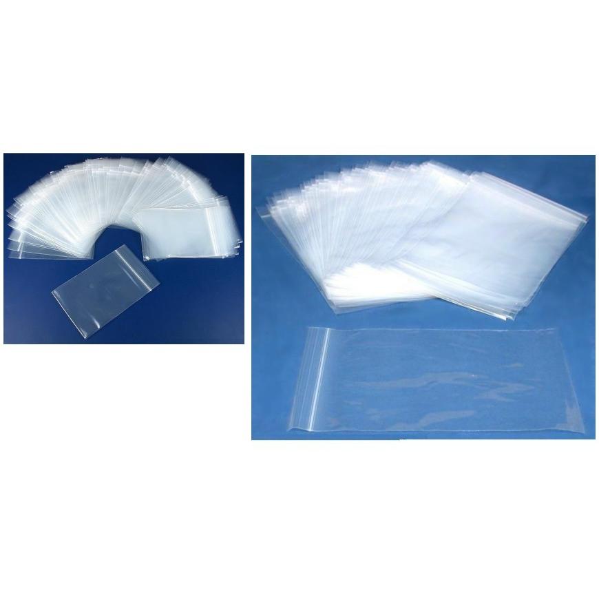 Resealable Reclosable Zipline Clear Plastic Bags 3 x 4 & 6 x 9 Kit 200  Pcs